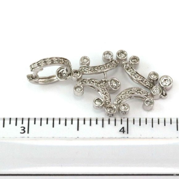 Stunning 2ct DiamondS 14k Gold Chandelier Earrings - Picture 4 of 5